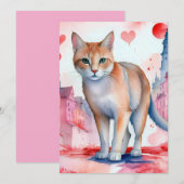 Houd van een kat feestdagenkaart (Voorkant / Achterkant)