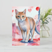 Houd van een kat feestdagenkaart (Staand voorkant)