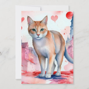 Houd van een kat  feestdagenkaart