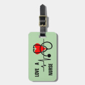 Houd van een Nurse Heart Stethoscoop Design Bagagelabel (Voorkant verticaal)