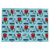 Houd van een Nurse Heart Stethoscoop Design Groot Cadeauzakje (Achterkant)