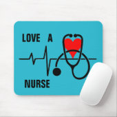 Houd van een Nurse Heart Stethoscoop Design Muismat (Met muis)