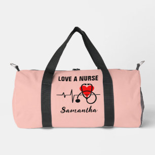 Houd van een Nurse Heart Stethoscoop Design Plunjezak