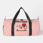 Houd van een Nurse Heart Stethoscoop Design Plunjezak (Achterkant)