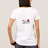 Houd van een Nurse Heart Stethoscoop Design T-shirt (Achterkant)