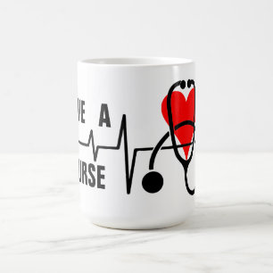 Houd van een verpleegster Hart Stethoscoop Design  Koffiemok