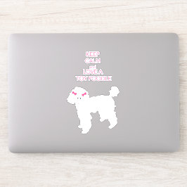 Houd van een witte poedel Sticker