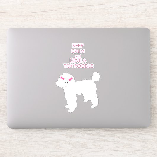 Houd van een witte poedel Sticker (Computer)