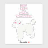 Houd van een witte poedel Sticker (Vel)