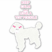 Houd van een witte poedel Sticker (Voorkant)