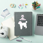 Houd van een witte poedel Sticker (iPad Cover)
