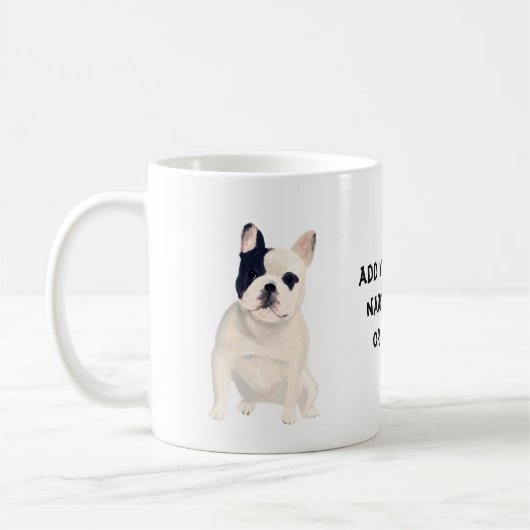 Houd van Franse Bulldogs Mopshond Cadeau met Eigen Koffiemok (Links)