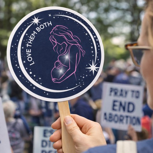 Houd van hen beiden pro-life kerk of evenement handwaaier