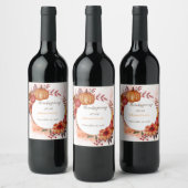Houd van herfst Thanksgiving rustische diner Wijn Etiket (Flessen)