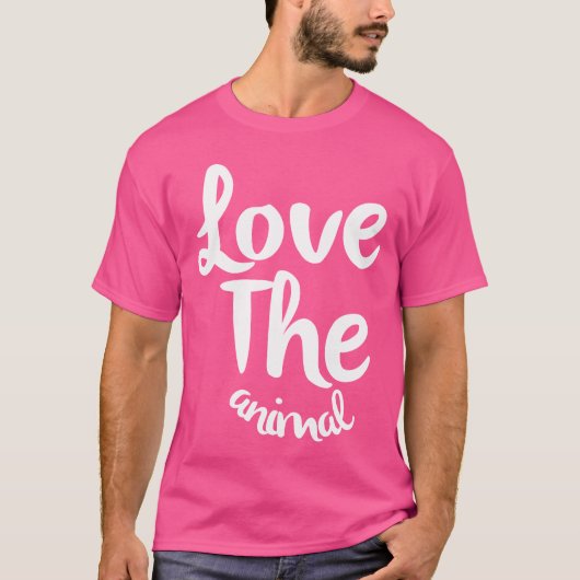 Houd van het dierlijke meisje t-shirt (Voorkant)