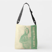 Houd van het Earth Green en Black Bunny  Tas (Voorkant)