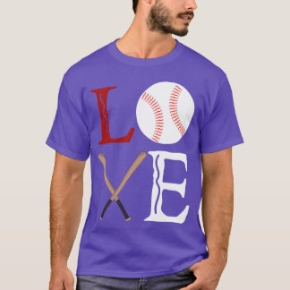 Houd van honkbal vrienden t-shirt