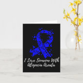 Houd van iemand met alopecia areata bewustzijn kaart (Gele Bloem)