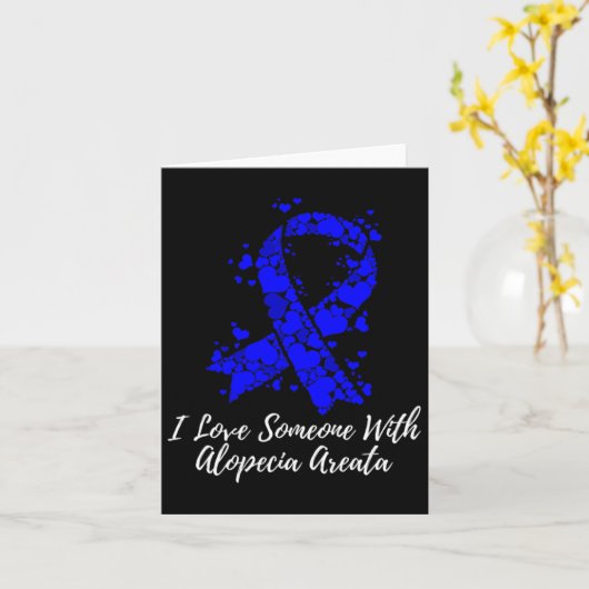 Houd van iemand met alopecia areata bewustzijn kaart (Gele Bloem)