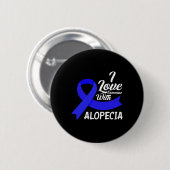 Houd van iemand met alopecia bewustzijn 1 ronde button 5,7 cm (Voorkant /achterkant)