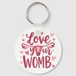 Houd van je baarmoeder abortus lichaam positivitei sleutelhanger