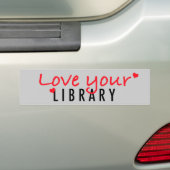 Houd van je bibliotheek bumpersticker (Op auto)