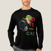 Houd van je kat Tri-Blend shirt (Voorkant volledig)