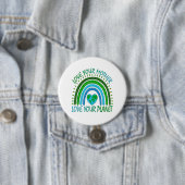 💚 Houd van je Moeder, Houd van je Planeet 🌍 Ronde Button 7,6 Cm (In situ)