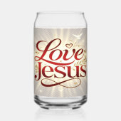 Houd van Jezus Blikvorm Glas (Achterkant)