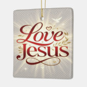 Houd van Jezus Keramisch Ornament (Links)