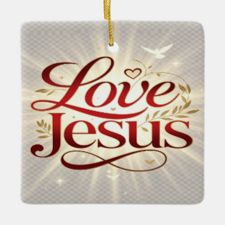 Houd van Jezus Keramisch Ornament
