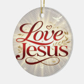 Houd van Jezus Keramisch Ornament (Links)