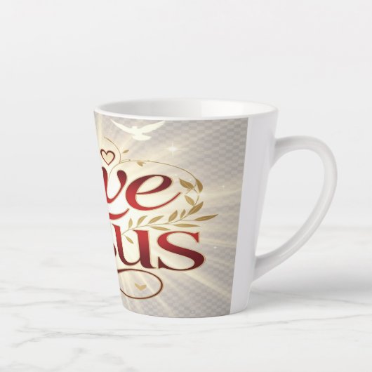 Houd van Jezus Latte Mok (Rechts)