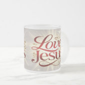 Houd van Jezus Matglas Koffiemok (Voorkant rechts)