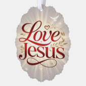 Houd van Jezus Ornament Kaart (Links)