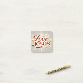 Houd van Jezus Post-it® Notes (Op bureau)