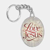 Houd van Jezus Sleutelhanger (Voorkant Links)