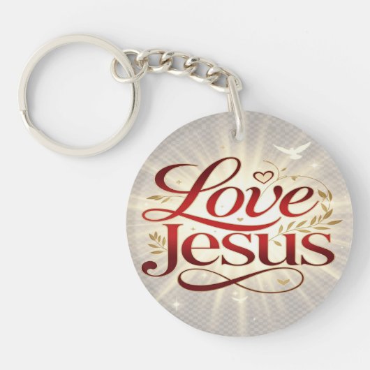 Houd van Jezus Sleutelhanger (Voorkant)