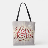 Houd van Jezus Tote Bag (Achterkant)