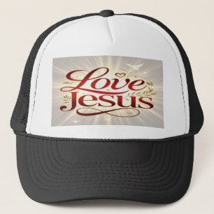 Houd van Jezus Trucker Pet