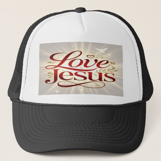 Houd van Jezus Trucker Pet (Voorkant)