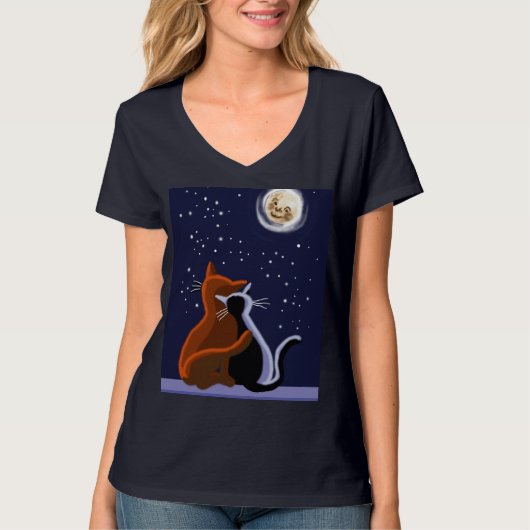 Houd van katten t-shirt (Voorkant)