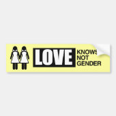 HOUD VAN KENNIS NIET GENDER -.png Bumpersticker (Voorkant)