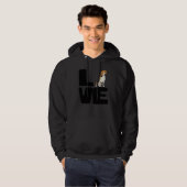 Houd van mijn beagle-hond hoodie (Voorkant volledig)