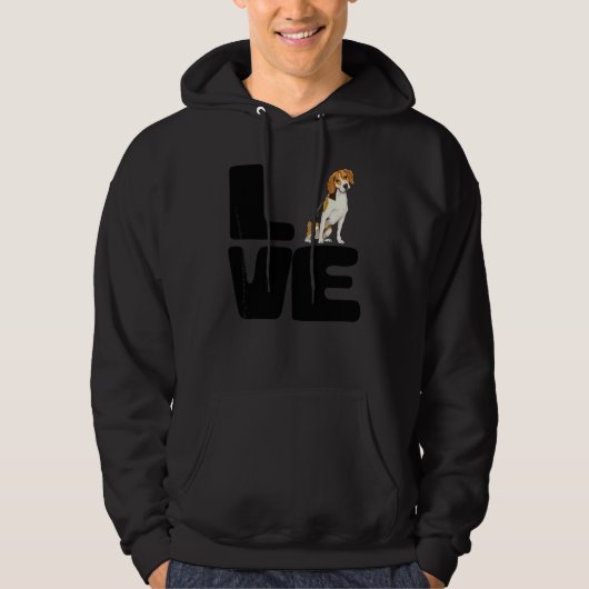 Houd van mijn beagle-hond hoodie (Voorkant)