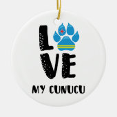 HOUD VAN MIJN CUNUCU (zwarte letters) - Versiering Keramisch Ornament (Voorkant)