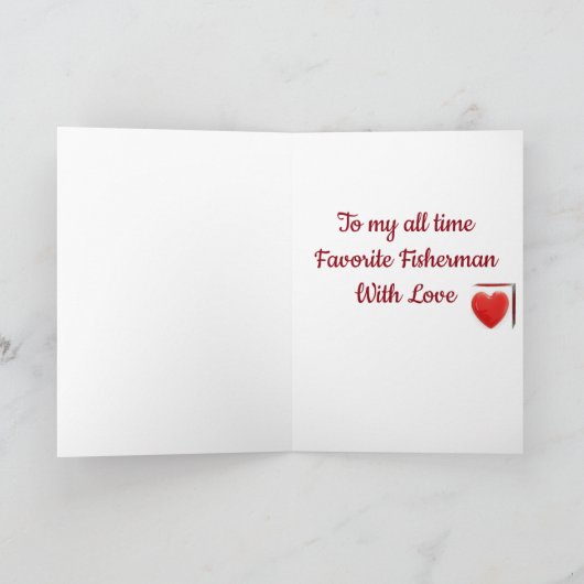 **HOUD VAN MIJN FAVORIETE VISHERMAN** IN CHRISTMAS FEESTDAGEN KAART (Binnen)