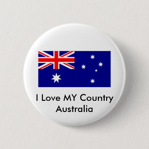 Houd van MIJN jGibney van de Vlag van Australië Ronde Button 5,7 Cm