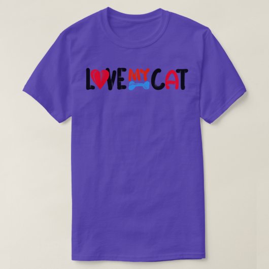 Houd van mijn kat t-shirt (Design voorkant)