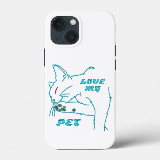 HOUD VAN MIJN KUTE AQUA-PET CAT Case-Mate iPhone CASE (Achterkant)